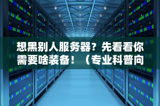 想黑别人服务器？先看看你需要啥装备！（专业科普向）