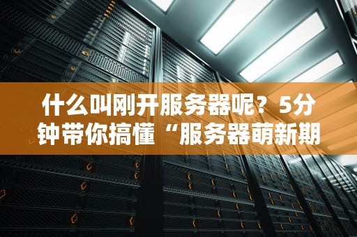 什么叫刚开服务器呢？5分钟带你搞懂“服务器萌新期”的那些事儿！