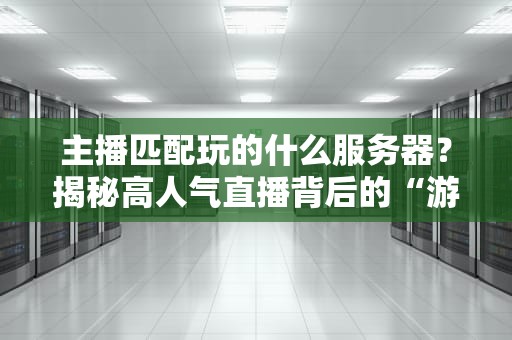 主播匹配玩的什么服务器？揭秘高人气直播背后的“游戏服务器”玄机！