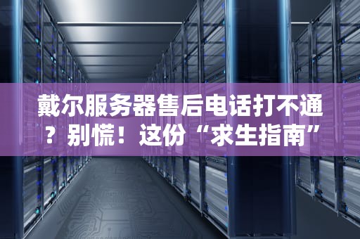 戴尔服务器售后电话打不通？别慌！这份“求生指南”让你秒变售后达人！