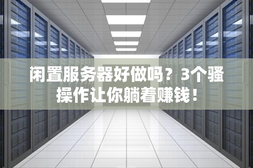 闲置服务器好做吗？3个骚操作让你躺着赚钱！