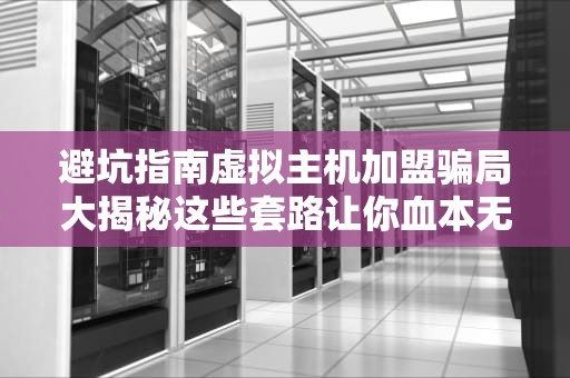 避坑指南虚拟主机加盟骗局大揭秘这些套路让你血本无归！