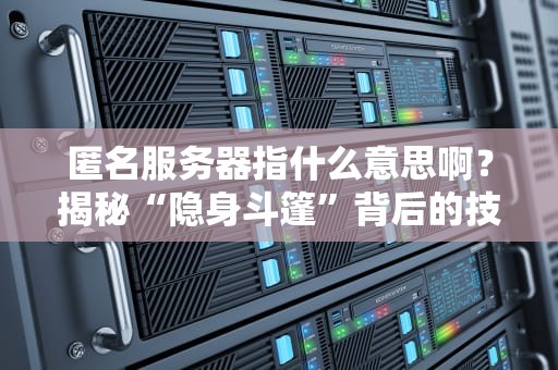匿名服务器指什么意思啊？揭秘“隐身斗篷”背后的技术玄机！