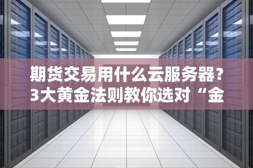 期货交易用什么云服务器？3大黄金法则教你选对“金融算力引擎”！