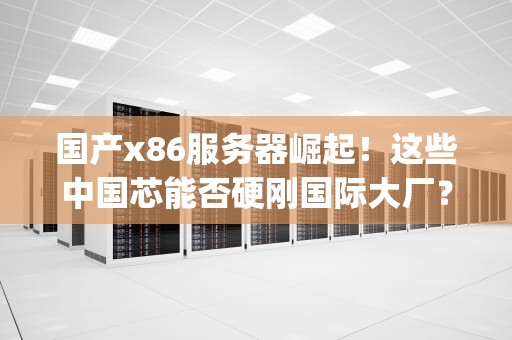 国产x86服务器崛起！这些中国芯能否硬刚国际大厂？(附真实测评数据)
