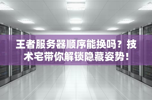 王者服务器顺序能换吗？技术宅带你解锁隐藏姿势！