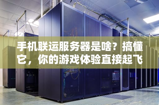 手机联运服务器是啥？搞懂它，你的游戏体验直接起飞！