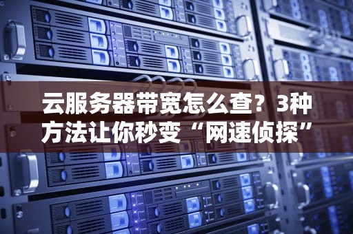 云服务器带宽怎么查？3种方法让你秒变“网速侦探”！