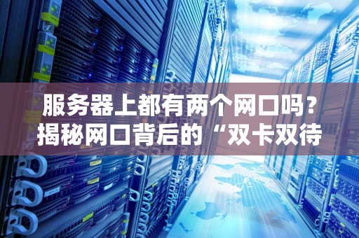 服务器上都有两个网口吗？揭秘网口背后的“双卡双待”玄机！