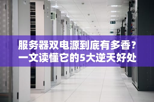 服务器双电源到底有多香？一文读懂它的5大逆天好处！