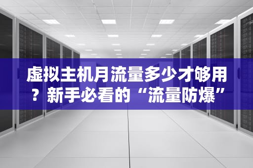 虚拟主机月流量多少才够用？新手必看的“流量防爆”指南！