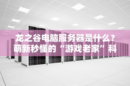 龙之谷电脑服务器是什么？萌新秒懂的“游戏老家”科普指南！