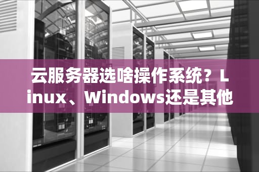云服务器选啥操作系统？Linux、Windows还是其他？一篇让你秒懂的指南！