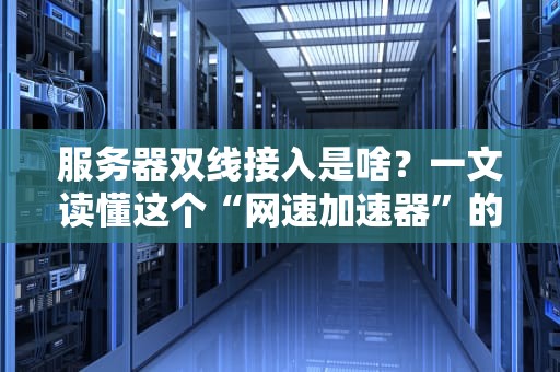 服务器双线接入是啥？一文读懂这个“网速加速器”的奥妙！