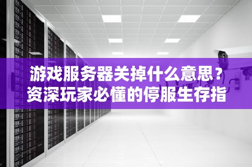 游戏服务器关掉什么意思？资深玩家必懂的停服生存指南！