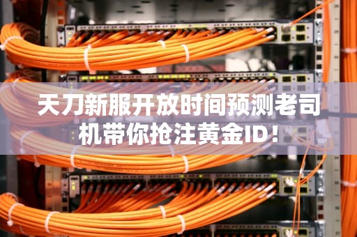 天刀新服开放时间预测老司机带你抢注黄金ID！