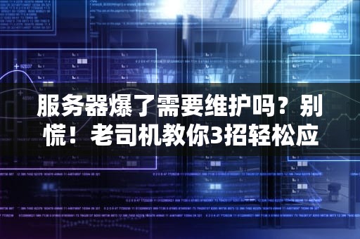 服务器爆了需要维护吗？别慌！老司机教你3招轻松应对