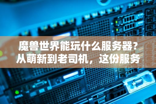 魔兽世界能玩什么服务器？从萌新到老司机，这份服务器指南让你不再迷路！