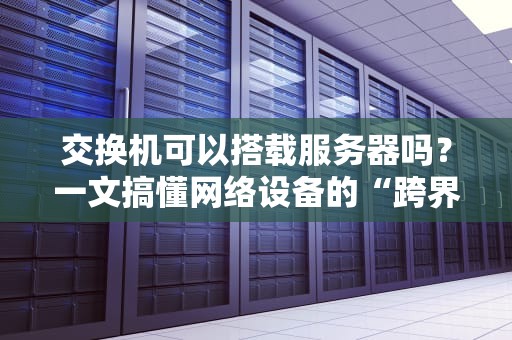 交换机可以搭载服务器吗？一文搞懂网络设备的“跨界”操作！