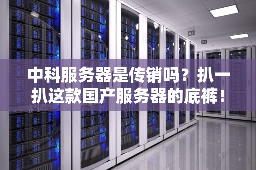 中科服务器是传销吗？扒一扒这款国产服务器的底裤！