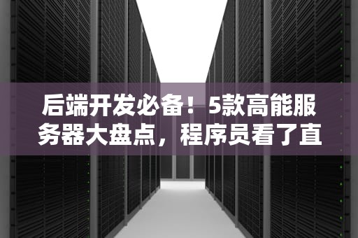 后端开发必备！5款高能服务器大盘点，程序员看了直呼内行