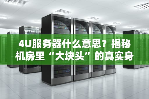 4U服务器什么意思？揭秘机房里“大块头”的真实身份！