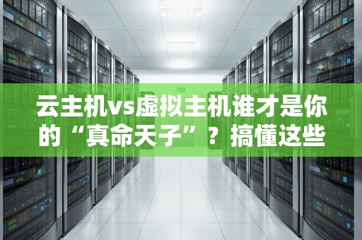 云主机vs虚拟主机谁才是你的“真命天子”？搞懂这些少花冤枉钱！