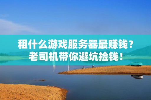 租什么游戏服务器最赚钱？老司机带你避坑捡钱！