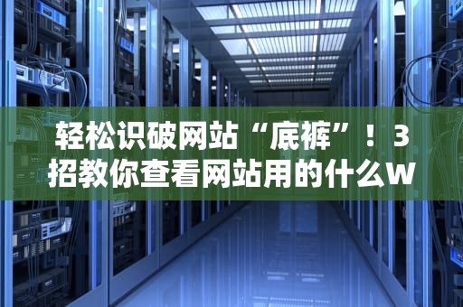 轻松识破网站“底裤”！3招教你查看网站用的什么Web服务器