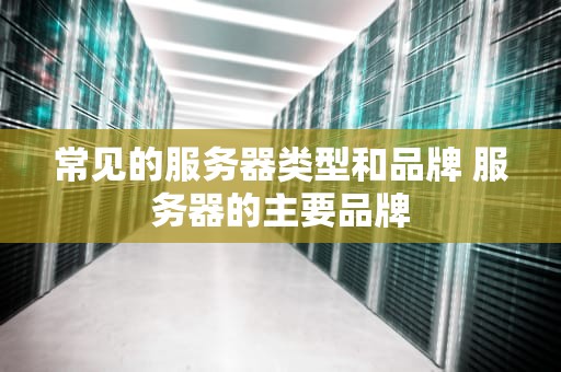 常见的服务器类型和品牌 服务器的主要品牌