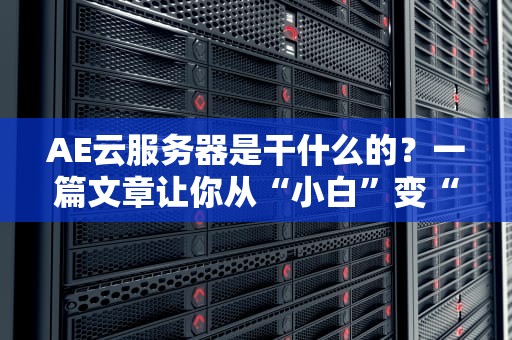 AE云服务器是干什么的？一篇文章让你从“小白”变“老司机”！