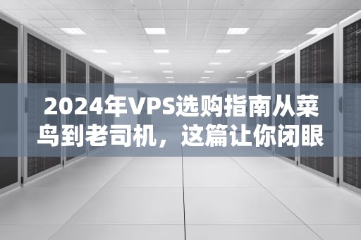 2024年VPS选购指南从菜鸟到老司机，这篇让你闭眼入坑不翻车！