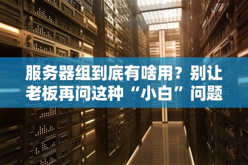 服务器组到底有啥用？别让老板再问这种“小白”问题了！