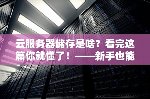 云服务器储存是啥？看完这篇你就懂了！——新手也能秒变技术达人！
