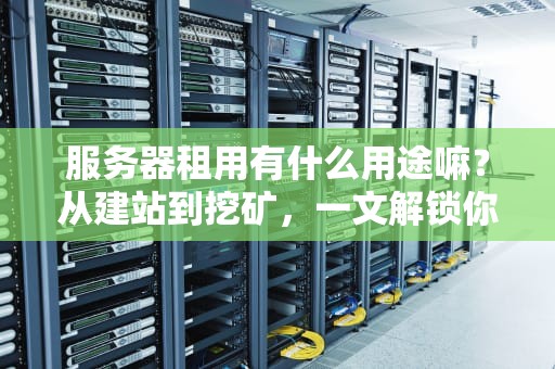 服务器租用有什么用途嘛？从建站到挖矿，一文解锁你的“数字基建”脑洞！