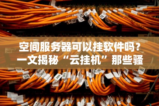 空间服务器可以挂软件吗？一文揭秘“云挂机”那些骚操作！