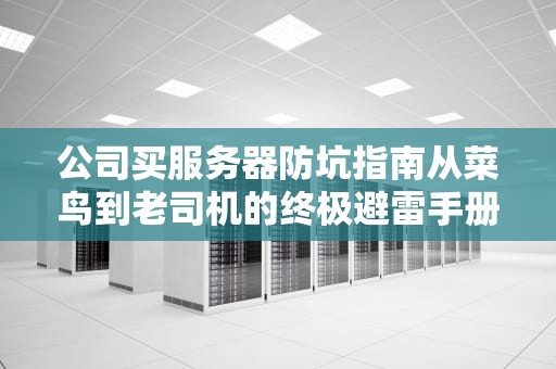 公司买服务器防坑指南从菜鸟到老司机的终极避雷手册