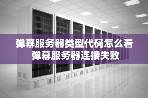 弹幕服务器类型代码怎么看 弹幕服务器连接失败
