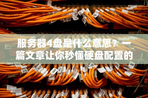 服务器4盘是什么意思？一篇文章让你秒懂硬盘配置的奥秘！