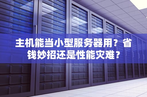 主机能当小型服务器用？省钱妙招还是性能灾难？