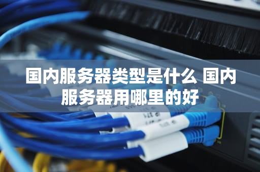 国内服务器类型是什么 国内服务器用哪里的好