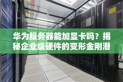 华为服务器能加显卡吗？揭秘企业级硬件的变形金刚潜质！