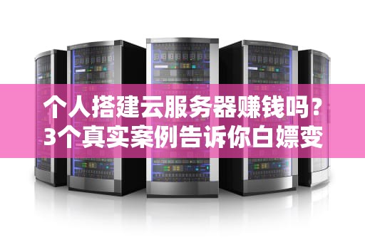 个人搭建云服务器赚钱吗？3个真实案例告诉你白嫖变暴富的真相！