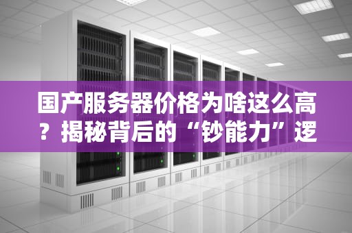 国产服务器价格为啥这么高？揭秘背后的“钞能力”逻辑！
