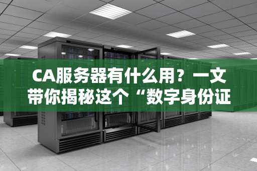 CA服务器有什么用？一文带你揭秘这个“数字身份证”背后的黑科技！
