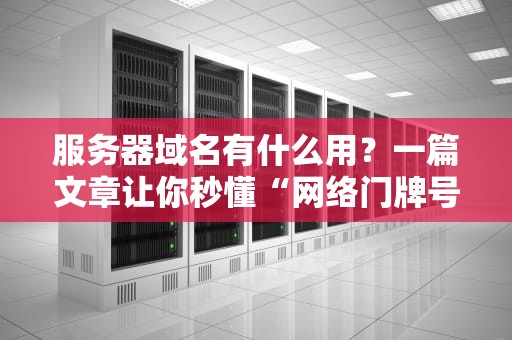 服务器域名有什么用？一篇文章让你秒懂“网络门牌号”的妙用！