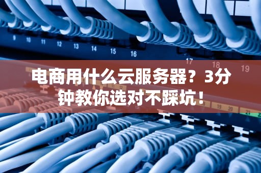 电商用什么云服务器？3分钟教你选对不踩坑！