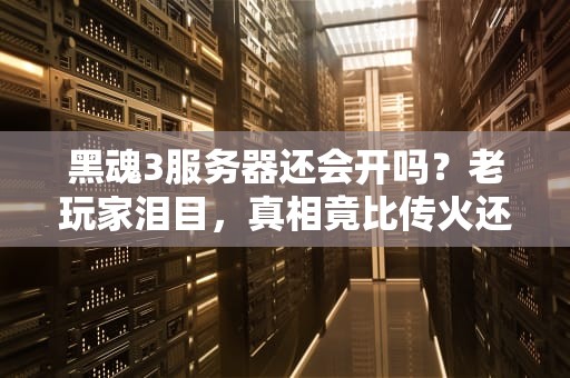 黑魂3服务器还会开吗？老玩家泪目，真相竟比传火还虐心！