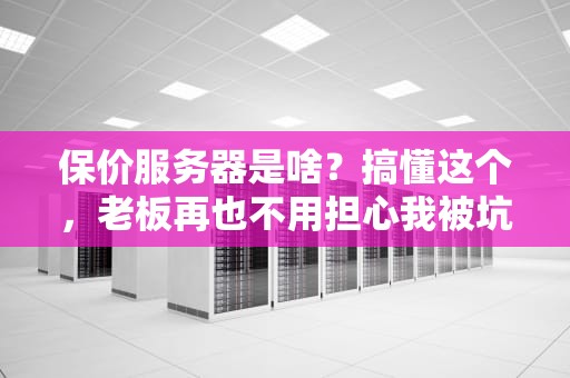 保价服务器是啥？搞懂这个，老板再也不用担心我被坑了！