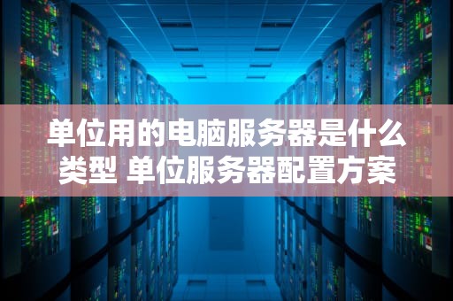 单位用的电脑服务器是什么类型 单位服务器配置方案